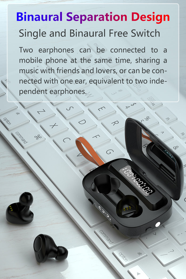 Newest True Wireless Headset Digital Indicator with Bluetooth V5.1 - M13