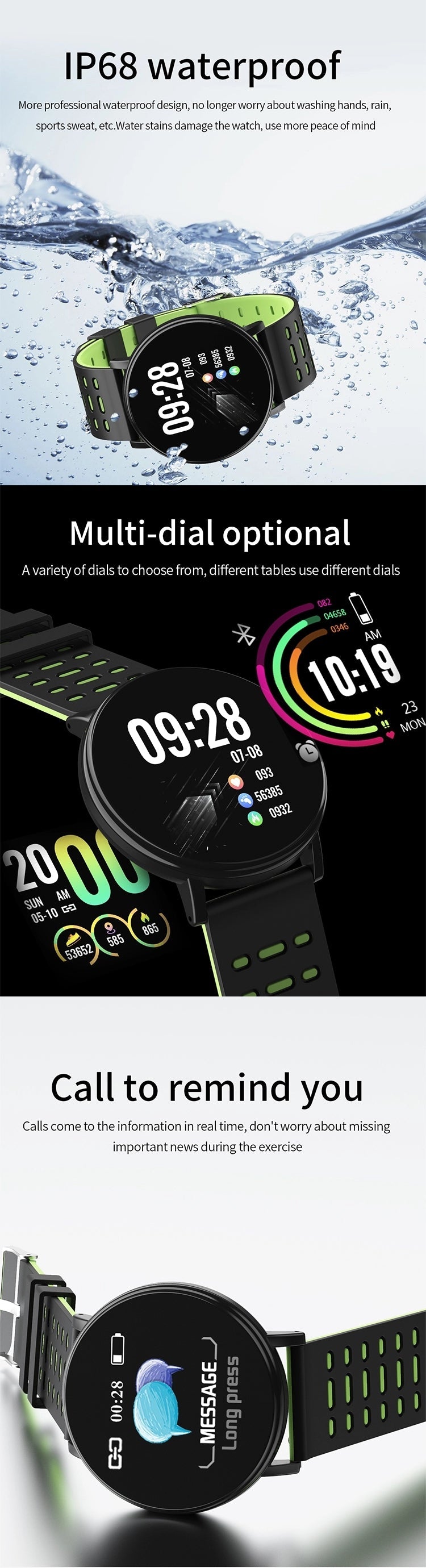ABIDE M6 Smart Bracelet Watch Sport Fitness Tracker Heart India | Ubuy