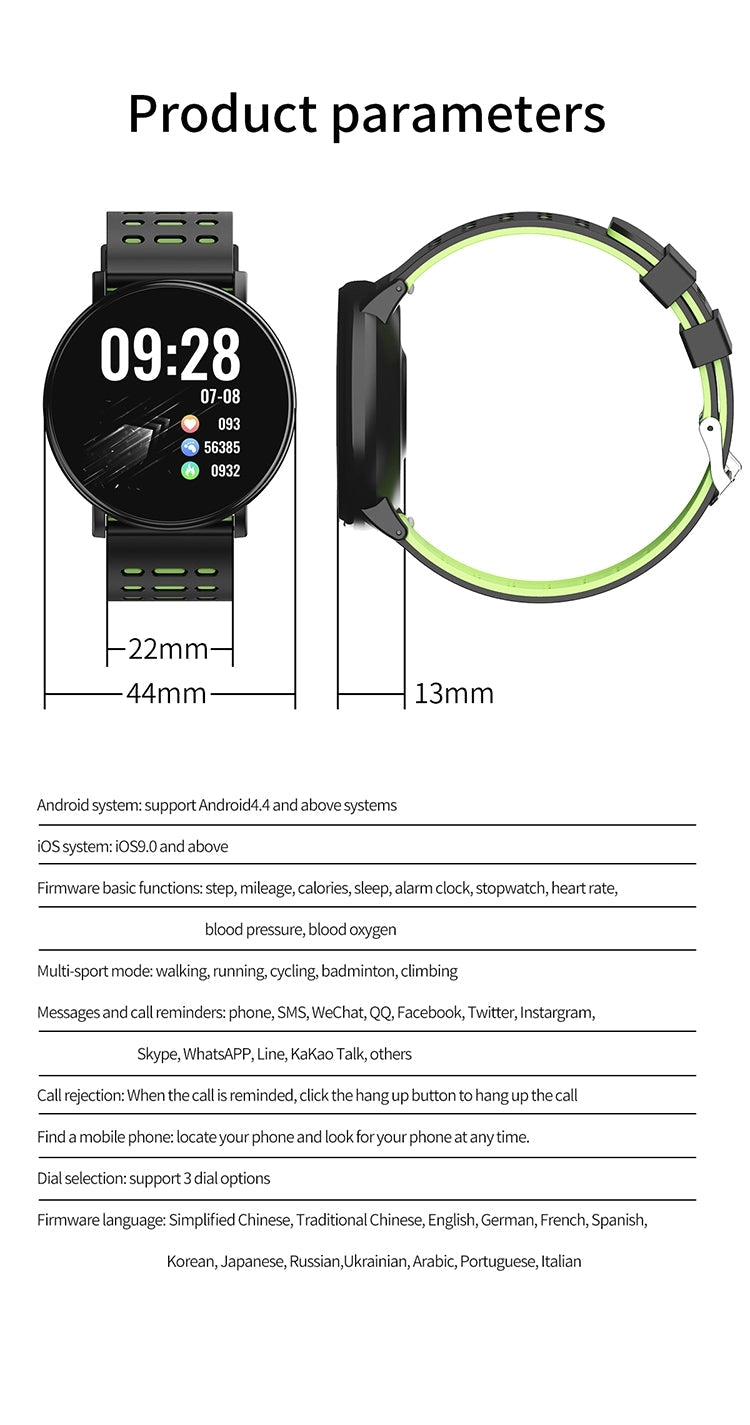 Smart Bracelet Watch - Unleash your Run - Black