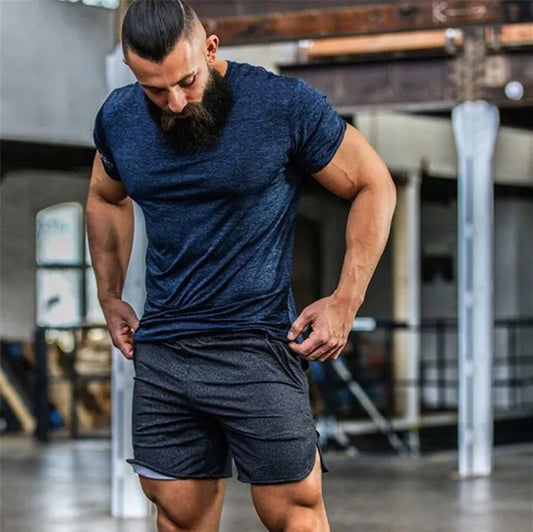 Fab Aussie Men Side Split Shorts - Grey
