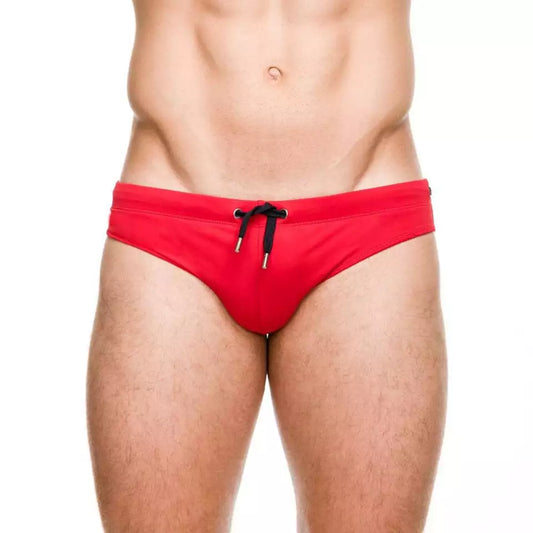 Brave Solid Men's Swim Brief - Christmas Red