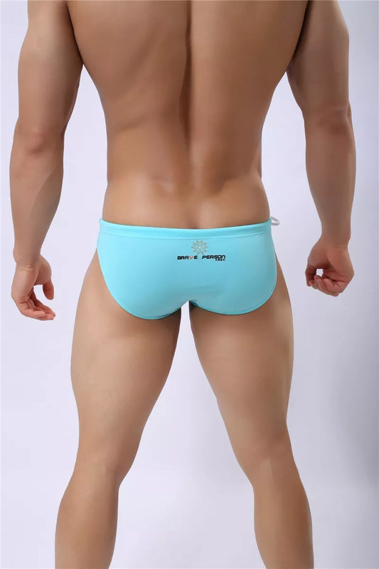 Brave Solid Men's Swim Brief - Turquoise Blue