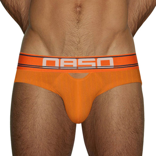 OBSO Men's Cotton Brief - Tangerine Orange