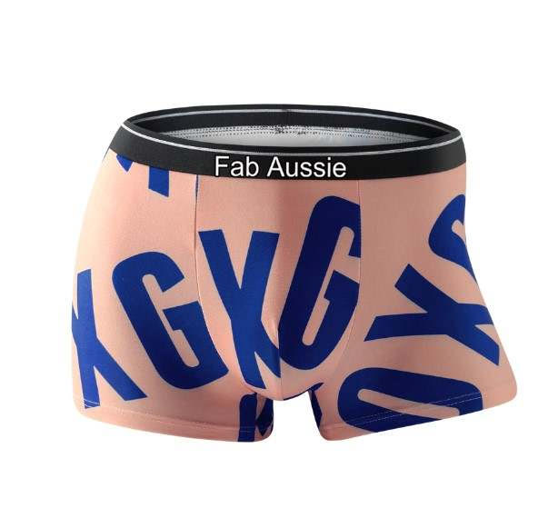 Fab Aussie Icy Silk Convex Men's Boxer Brief - Peach