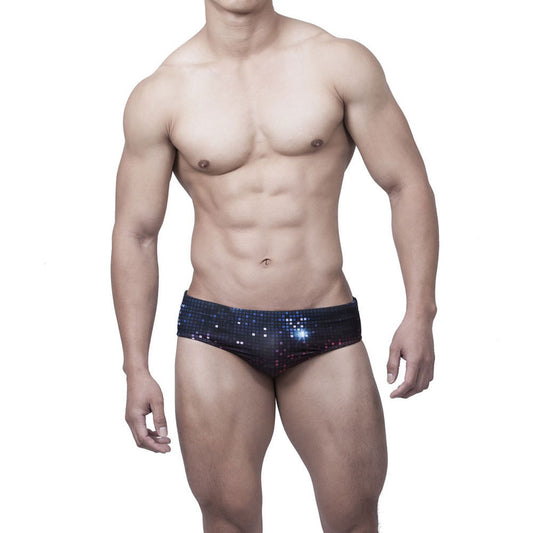 Galaxy Men's Swim Brief - Glittery Black