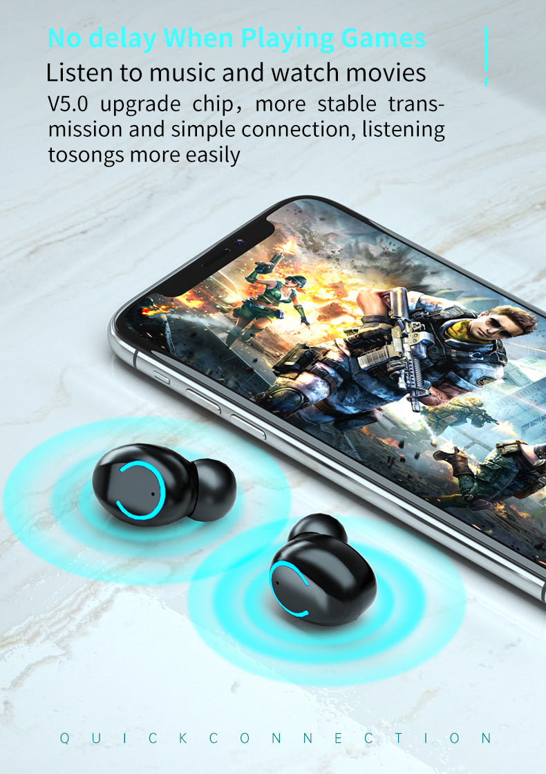 True Wireless High Quality Bluetooth Powerful Performance Earbuds with Bluetooth V5.1- F9-47