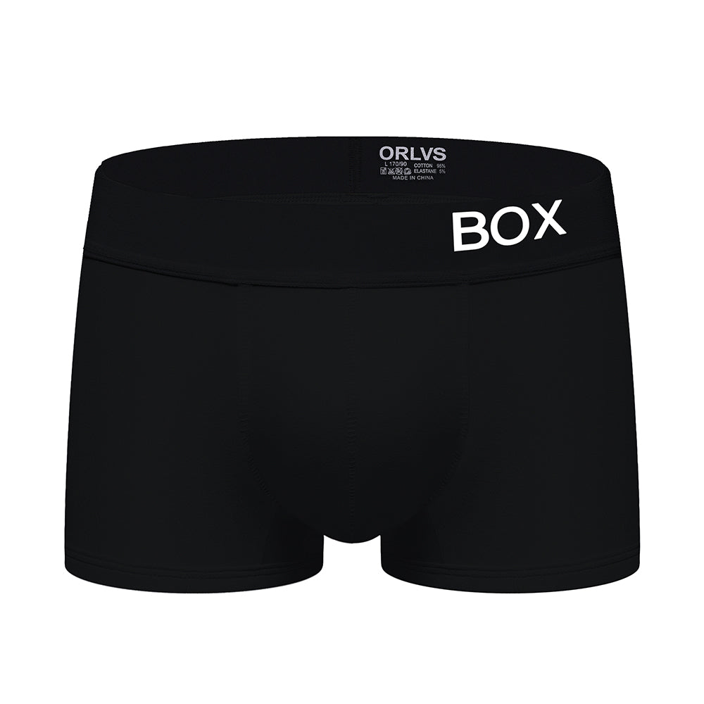 Box Men's Cotton Boxer Brief - Black