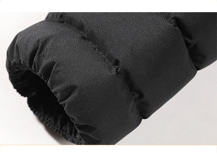 Fab Aussie Men's Puffer Hooded Jacket - Charcoal Black