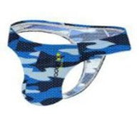 AD Collection Men's Camouflage G-String - Blue