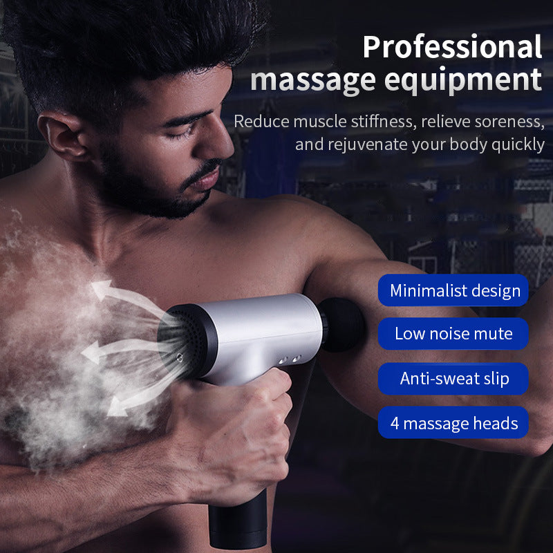 Massage Gun /Fascial Massager Deep Tissue Percussion For Muscle Relax  and Fitness Pain Relief - Black