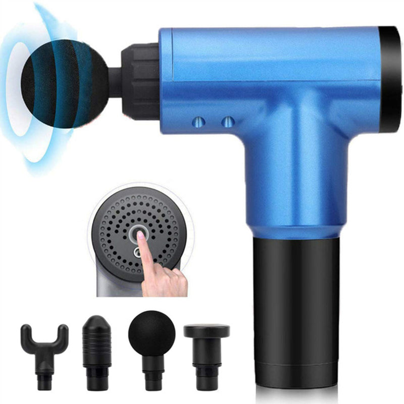 Massage Gun  Deep Tissue Percussion For Muscle Relax  and Fitness Pain Relief - Blue