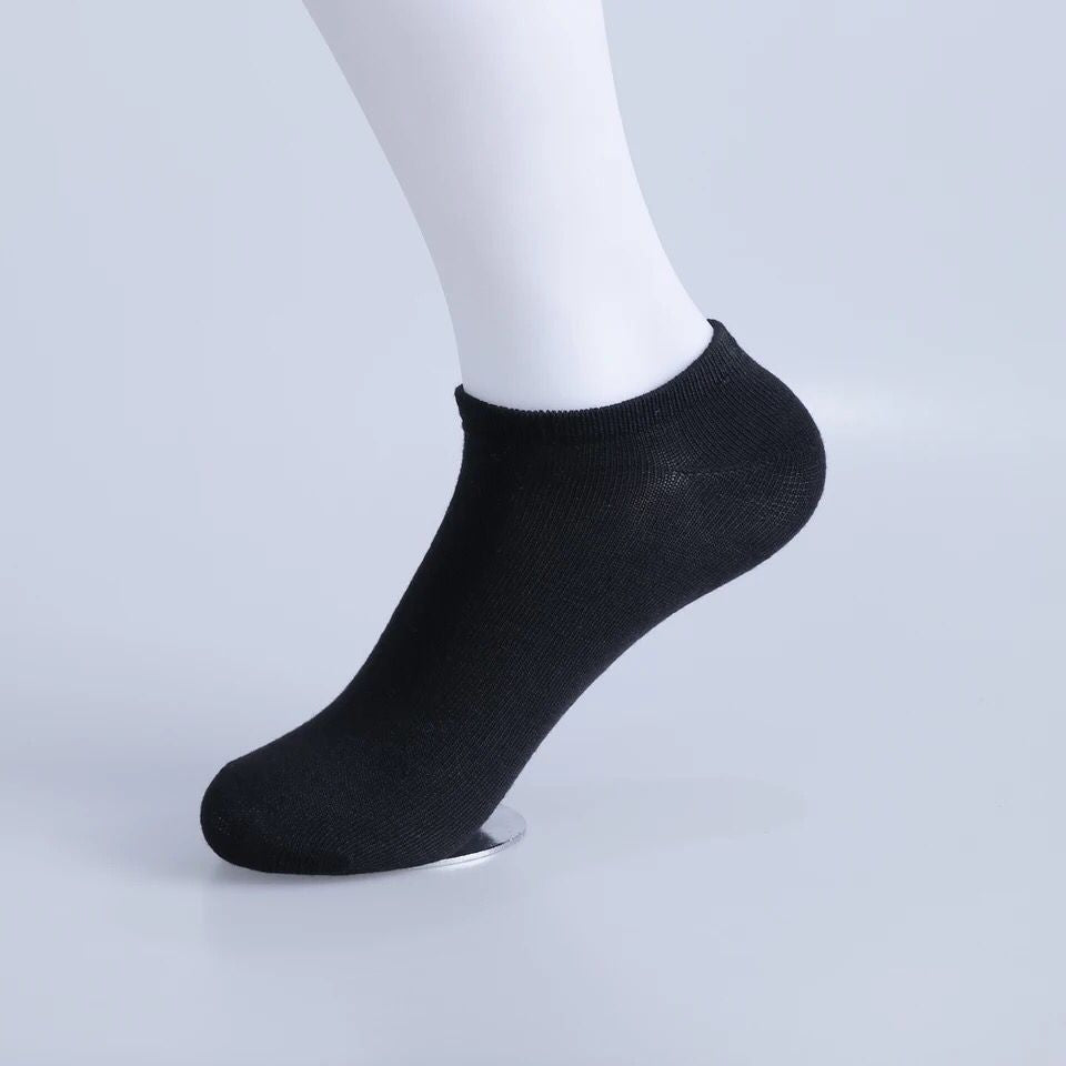 Quick Dry Anti Bacterial Bamboo No Show Socks - Black