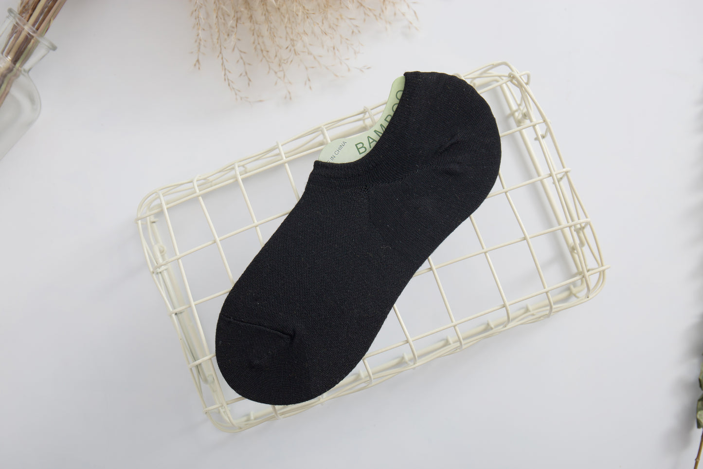Quick Dry Anti Bacterial Bamboo No Show Socks - Black